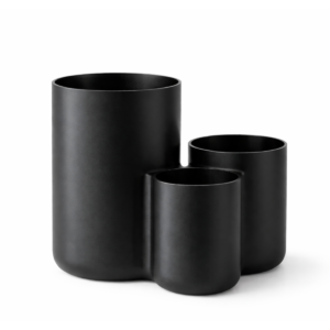 Porta Utensílios de Cozinha Triplo Organizador – Preto Fosco