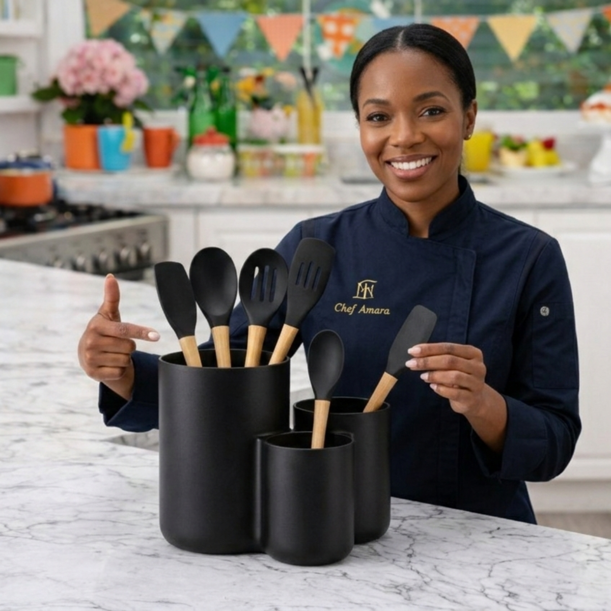 utensilio de cozinha influenciadora